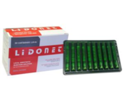 Lidocaine hydrochloride 2% + Epinephrine 1:80.000 Inj.Sol. Cartr. x 1.8ml 