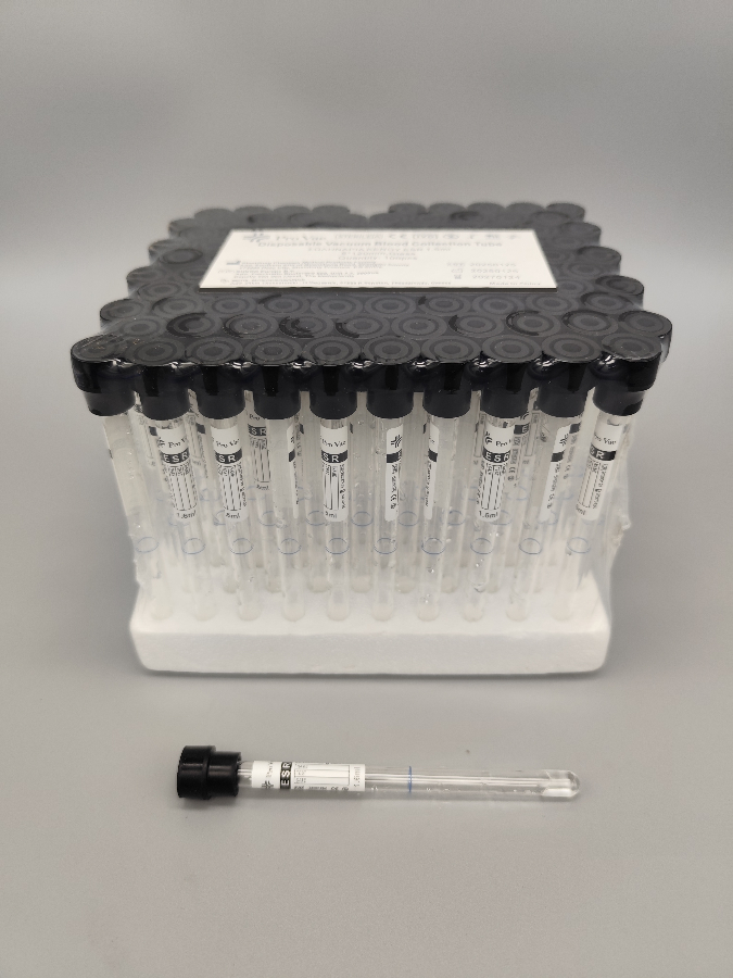 ΣΩΛ. PROVAC 8x120mm GLASS SODIUM CITRATE 1.28ml E.S.R. BLACK