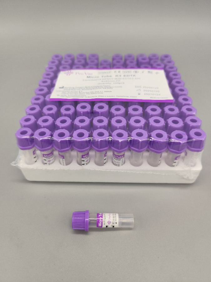 ΣΩΛ. PROVAC 8x45mm MINI EDTA K3 0.5ml VIOLET