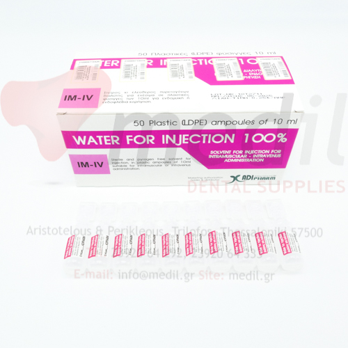 WATER FOR INJECTION 
σε πλαστική φύσιγγα 10 ml