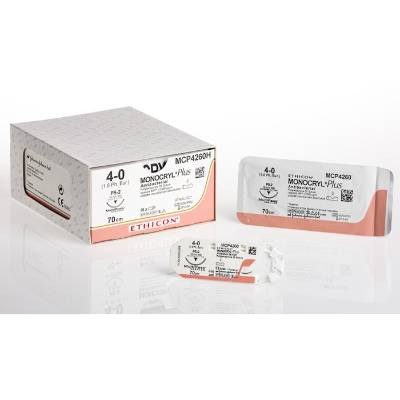 ETHICON MONOCRYL 2/0, 26mm, 70cm (W3448) KTN